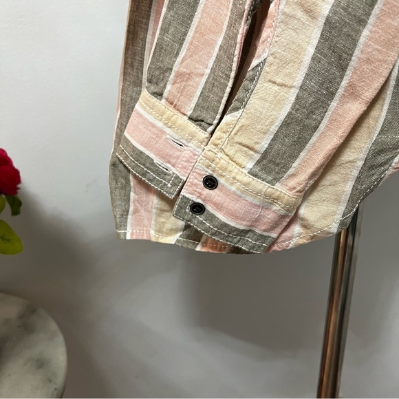 Caslon Striped Long Sleeves Button Down Shirt Size Large - New With Tag- Reemoly - Picture 8 of 10